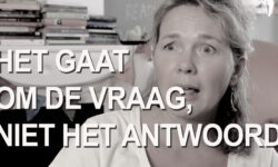 Het gaat om de vraag, niet het antwoord